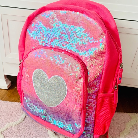 Beautiful sequined pink backpack & lunch box + Hello Kitty Gift - Picture 2 of 7